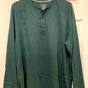 L.L. Bean long sleeve 4 button Henley shirt.